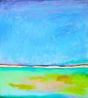 Midsummer Noon, Oil Pastel on Paper, 10"  x 9"