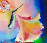 Isadora II, Oil Pastel on Paper, 9" x 10" 